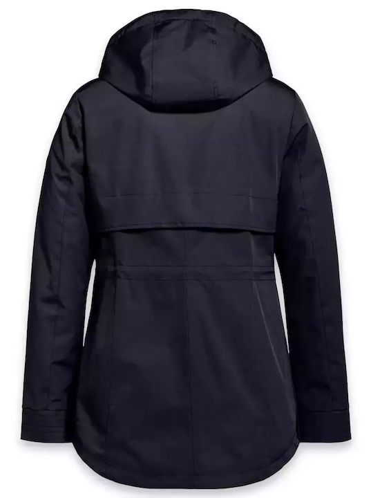 District Scurt Jachetă de femei Puffer pentru primăvară/toamnă Dark Navy