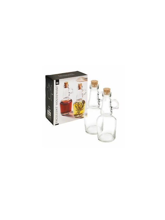 Excellent Houseware Σετ Λαδόξιδο Γυάλινο με Ροή 250ml