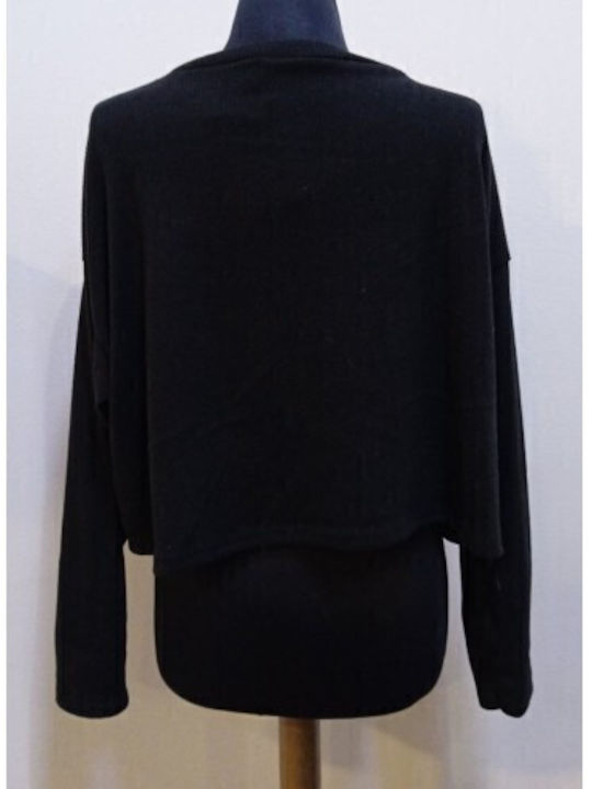 Damen Bluse Langärmelig Black