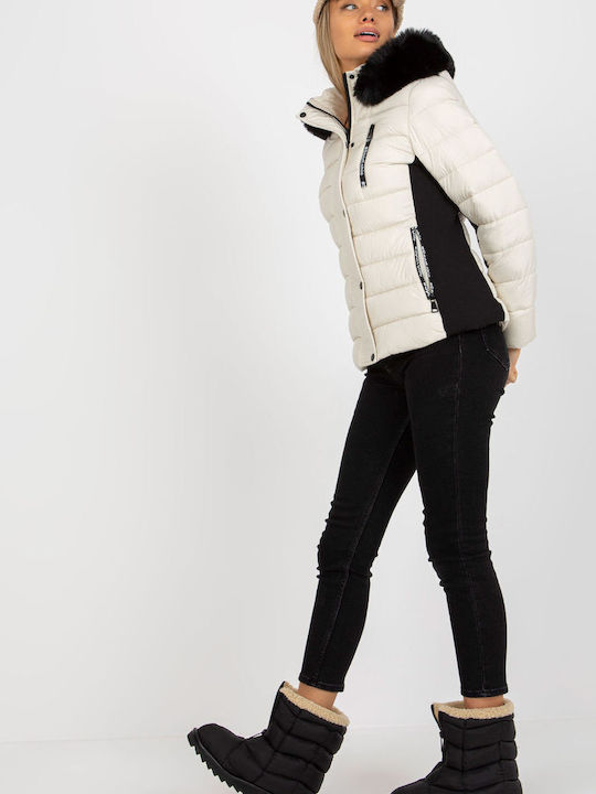 NM Kurz Damen Puffer Jacke für Winter Beige