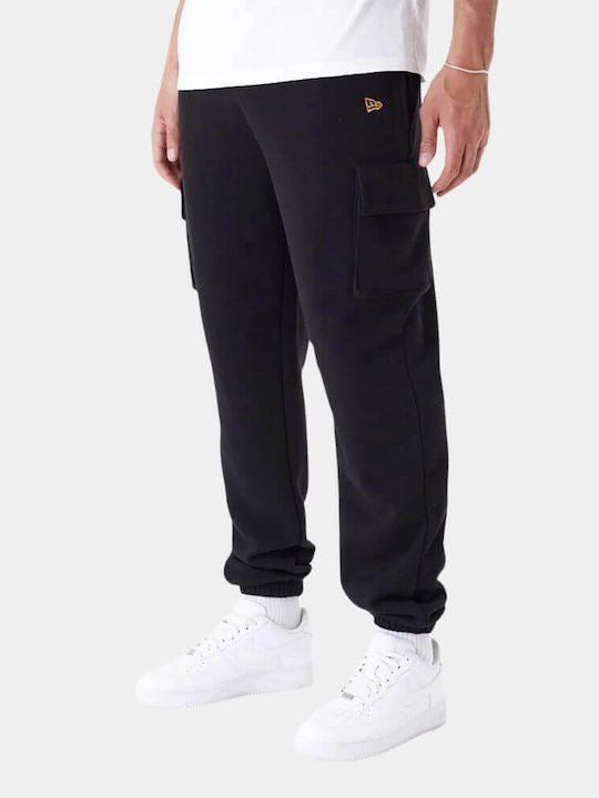 New Era Script Men's Fleece Sweatpants with Rubber Black