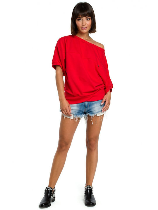 BeWear Women's Long Sweatshirt Red