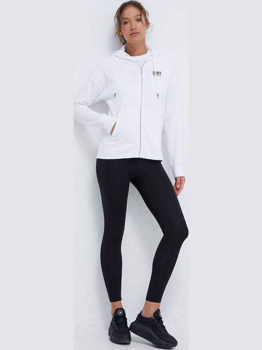 Women's Sweatshirt Jacket Hooded White