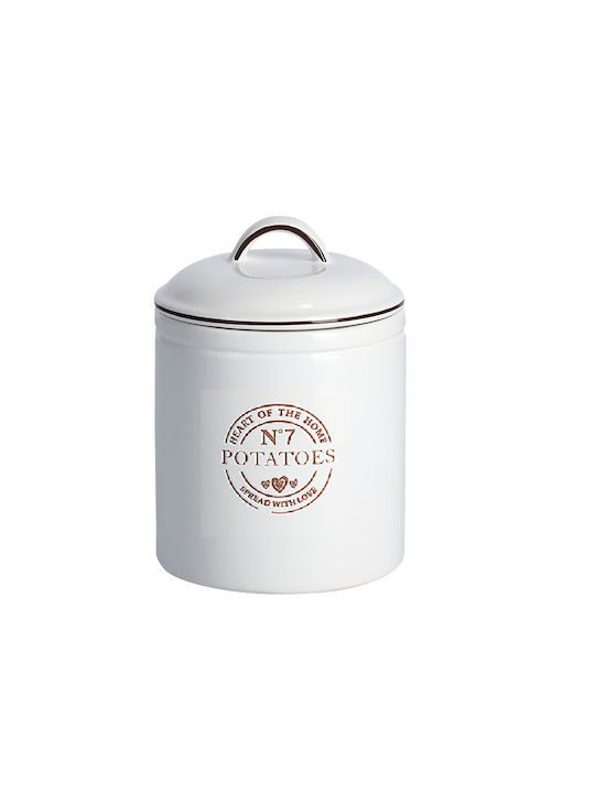 Zeller Vază Utilizare Generală cu Plută Ceramică Albă 2900ml 1 Bucată