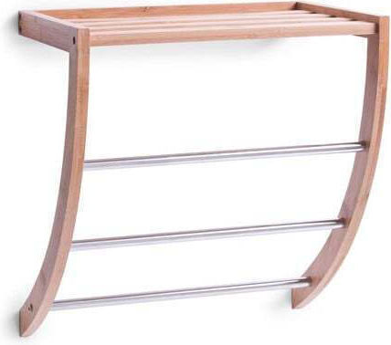 Zeller Επιτοίχια Ραφιέρα Μπάνιου Ξύλινη 38x24x40cm Μπλε