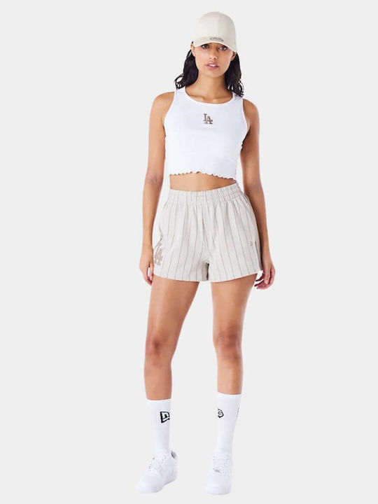 Hero  La Dodgers Mlb Lifestyle Women's Athletic Crop Top Sleeveless White
