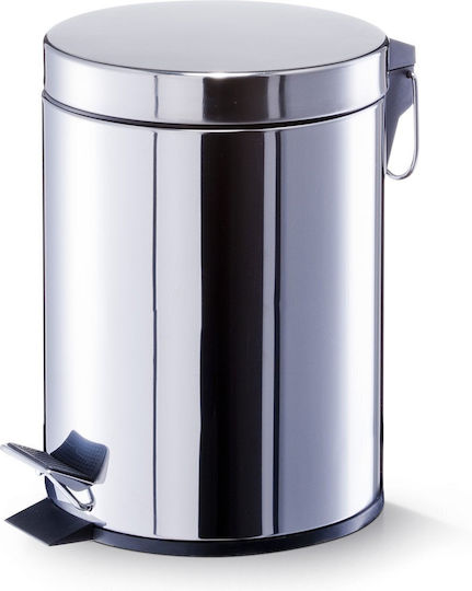 Zeller Inox Badezimmer Mülleimer 5Es Silber