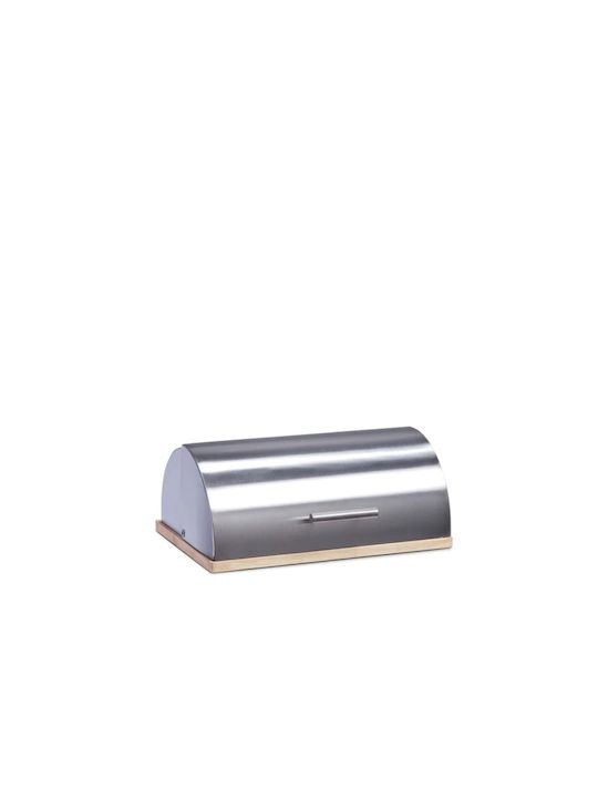 Zeller Bread Box Inox Silver 39x28x16cm