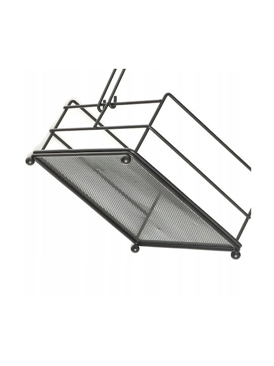 Zeller Metallic Napkin Holder Black 17.3x17.3x9cm