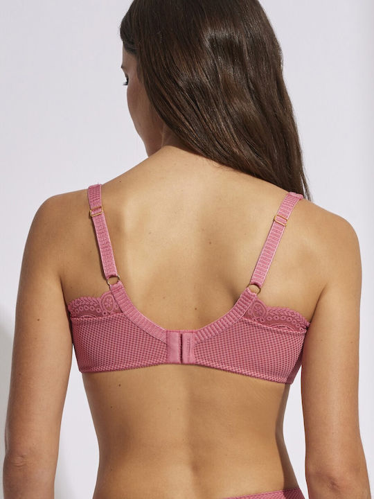 Selmark Balconette Balconette Bra without Padding Underwire Pink