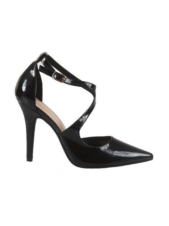 Elenross Pumps mit Riemchen Schwarz