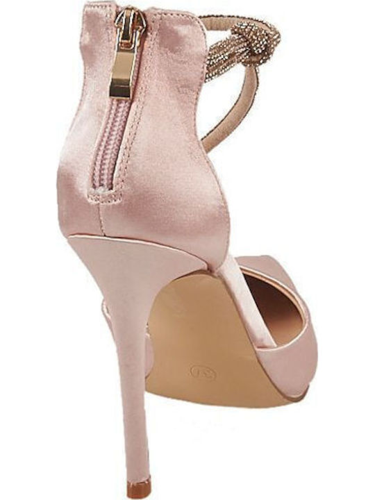 Pumps mit Riemchen Rosa