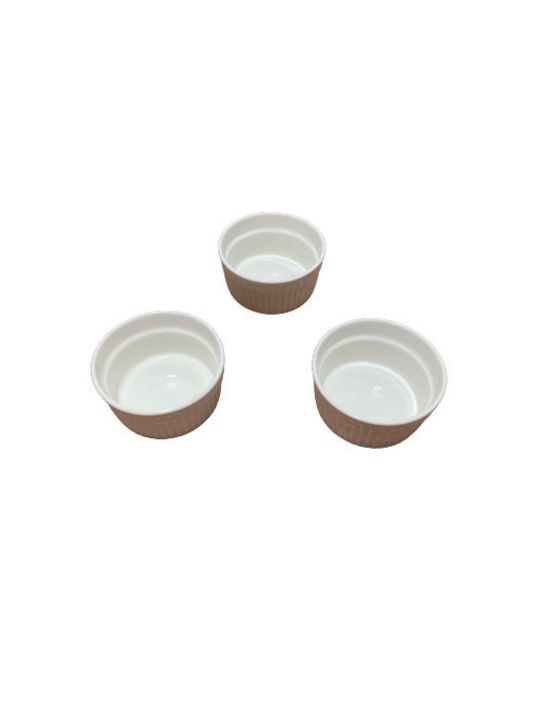 Excellent Houseware Bol de Servire Rotund din Porțelan Alb cu Diametru 10buc 3buc