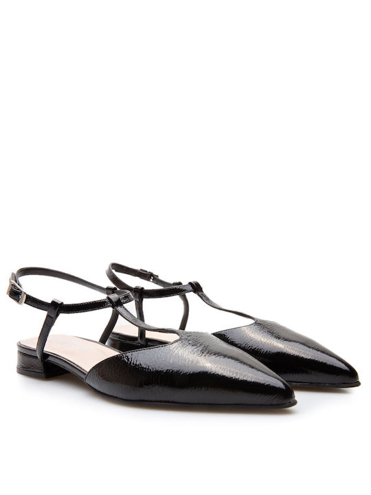 Labrini Patent Leather Ballerinas Black