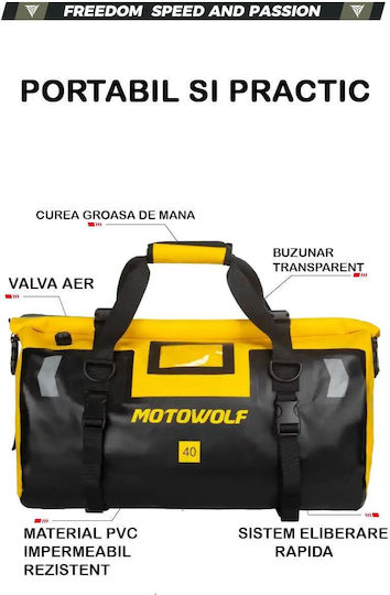 Motowolf Sac uscat Rucsacuri cu o capacitate de 66 litri Galben