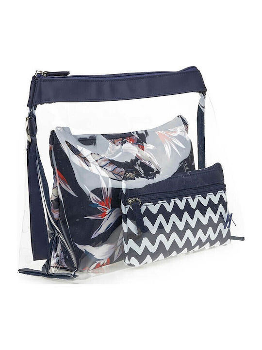 Set Toiletry Bag in Blue color 30cm