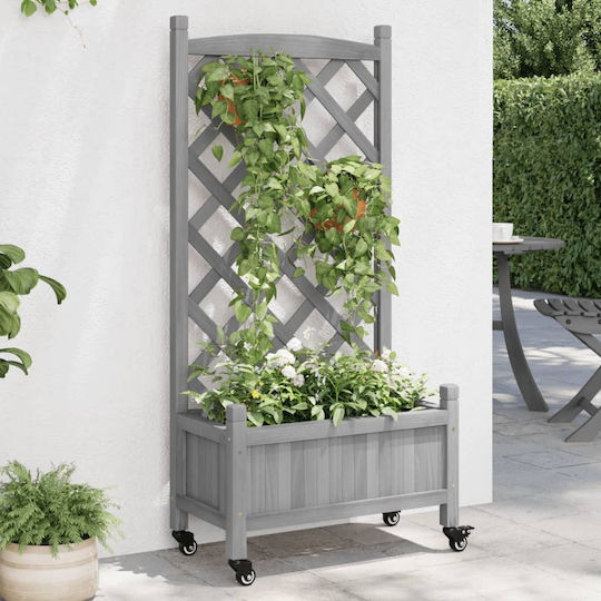 vidaXL Pot Wooden Grey 55x55cm.