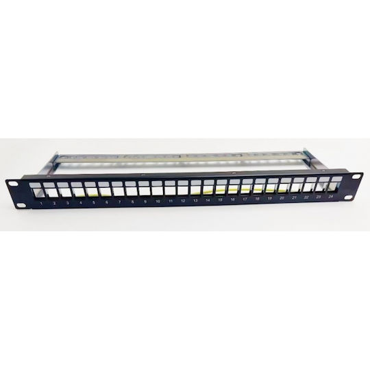 NG Patch Panel Keystone για Rack 1U 24 Θυρών
