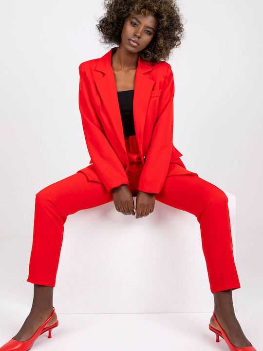Italy Moda Blazer pentru femei Sacou Roșu