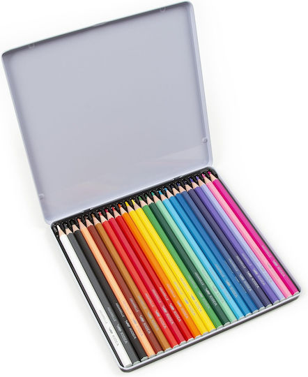 Wasserfarbstifte 24 Farben in Metallbox Kidea