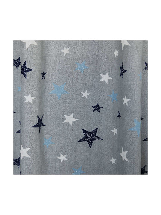 Decocraft Kids Grommet Top Curtain Star Blue 04-403-00307 140x260cm