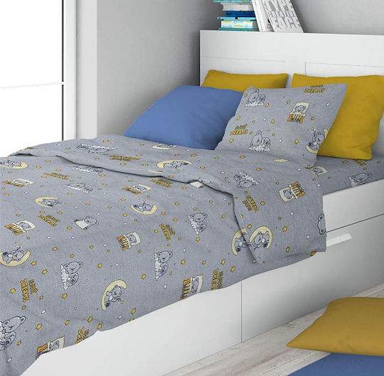 Dimcol Παιδική Μαξιλαροθήκη από 100% Βαμβάκι 50x70εκ. Grey