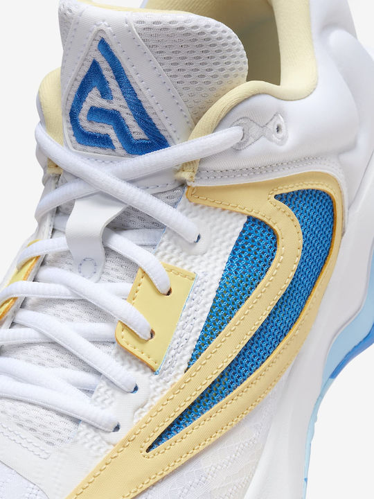 Giannis Immortality 3 Low Basketball Shoes White / Light Laser Orange / Soft Yellow / Light Photo Blue