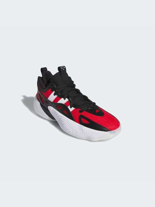 Adidas Scăzut Pantofi de baschet Roșu Viu / Alb Nor / Negru De Bază
