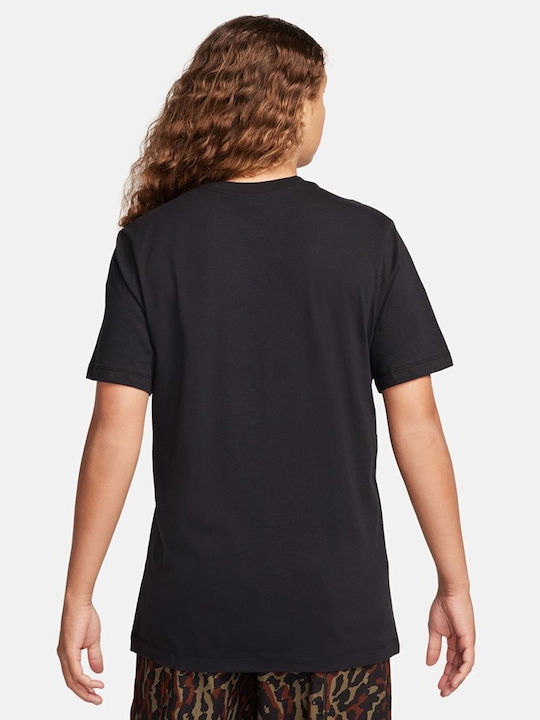 Nike Bărbați T-shirt Sportiv cu Mânecă Scurtă BLACK