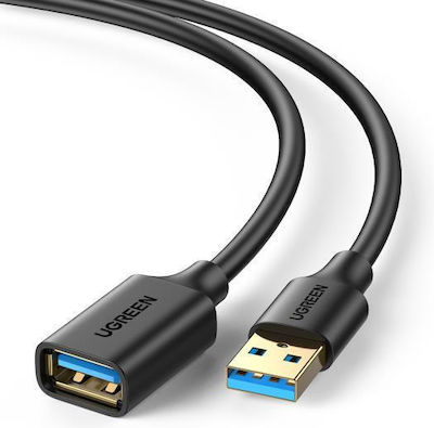 Ugreen USB 3.0 Cablu USB-A de sex masculin - USB-A femelă Negru 3m 30127