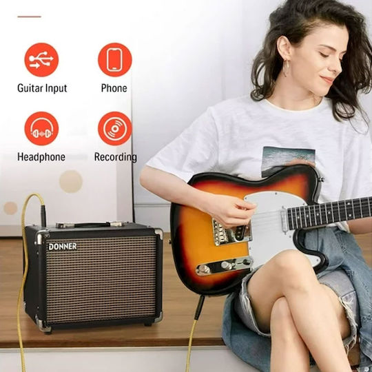 Donner M-10 Chitară electrică 10W Negru