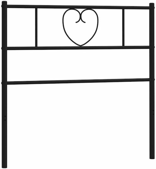 vidaXL Metal Bed Headboard Black 95x90cm