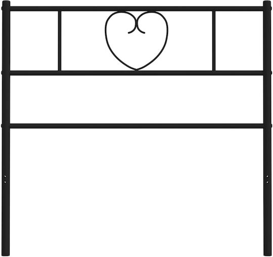 vidaXL Metal Bed Headboard Black 95x90cm