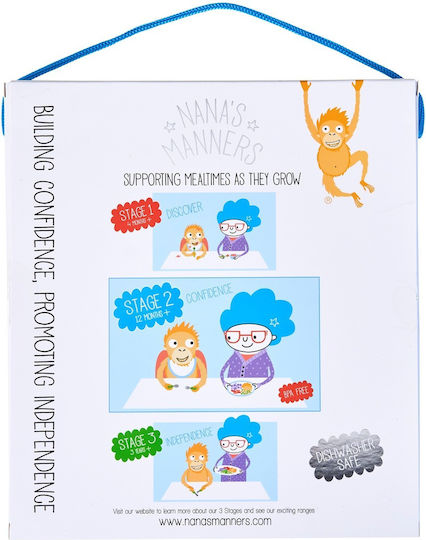 Nana's Manners Παιδικό Πιάτο Φαγητού Nana's Manners από Σιλικόνη Γκρι
