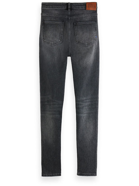 Scotch & Soda Hoch tailliert Damenjeanshose in Schlanker Passform Schwarz