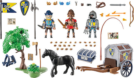 Playmobil Novelmore Robbery of Commercial Wagon for 4-10 years old