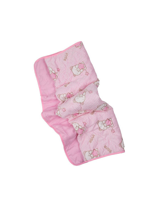 Kamtex Baby Κουβερτοπάπλωμα Κούνιας Ροζ 100x120cm