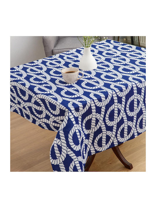 Borea Tablecloth Marino Blue 140x140cm