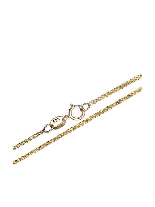 Damen Gold Kreuz 14K mit Kette