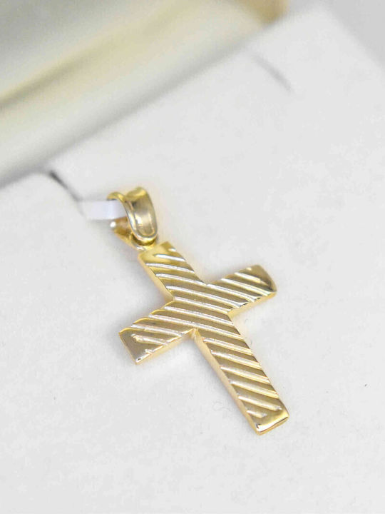 Мъжки Златен Кръст 14K с Верижка