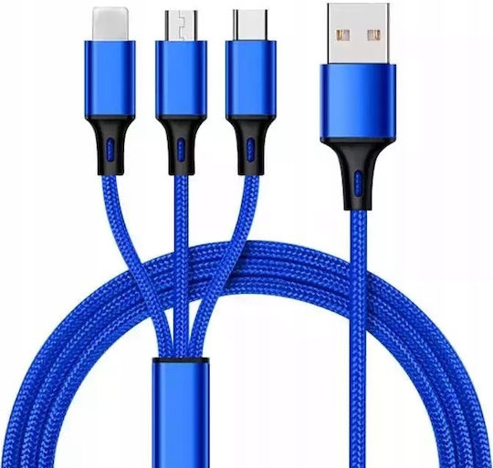 USB to Lightning / Type-C / micro USB Cable 5A