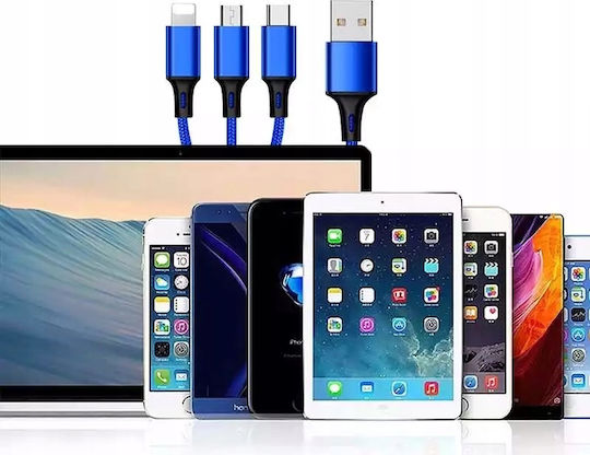 USB to Lightning / Type-C / micro USB Cable 5A