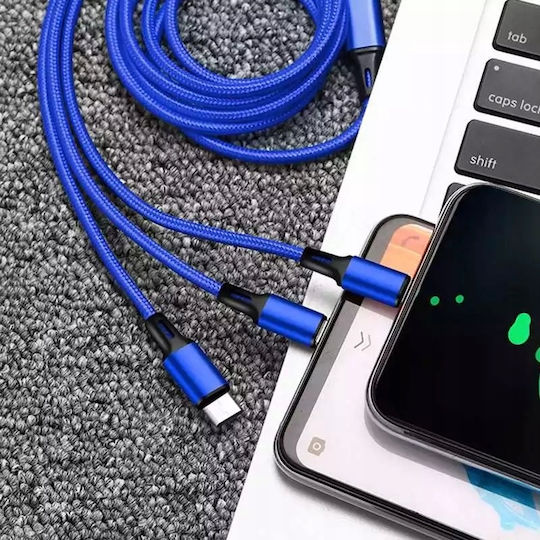USB to Lightning / Type-C / micro USB Cable 5A