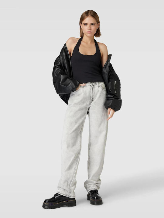 Damen Sommer Bluse Ärmellos Schwarz