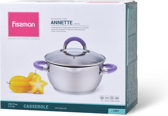 Fissman Annette Oală Adâncă Din Oțel Inoxidabil 2.5lt 20cm
