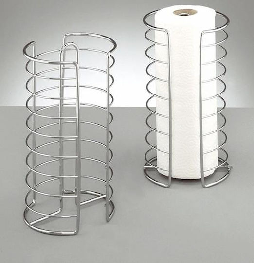 Zeller Metallic Paper Towel Holder Silver 14.5x30x30cm