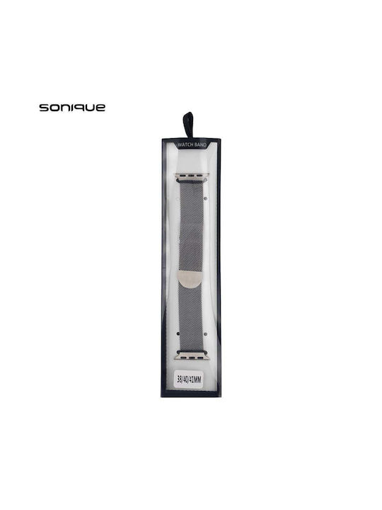 Sonique Classic Λουράκι Ανοξείδωτο Ατσάλι Ασημί ( Apple Watch 38/40/41mm )