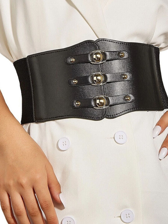 Elastisch Damen Gürtel Schwarz