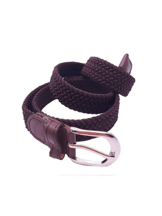 Elastic Women's Belt Brown