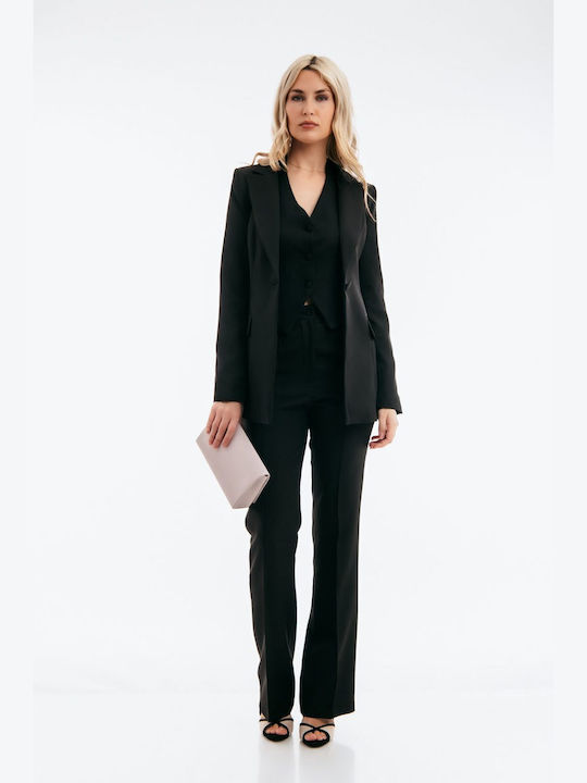 Freestyle Women's Black Suit in Regular Fit